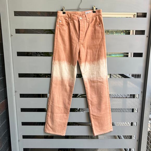 AG Adriano Goldschmied Tie Dye Straight High Rise Vintage Jeans Size 29 - Picture 2 of 9